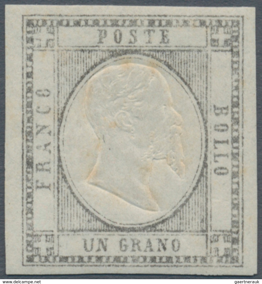 00770 Italien - Altitalienische Staaten: Neapel: 1861, 1 Grano, Silver Grey (Sassone 19 D), Unused, With C - Naples