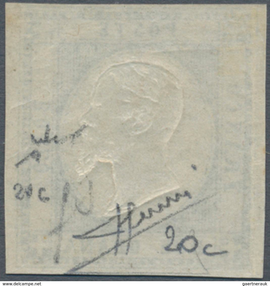 00773 Italien - Altitalienische Staaten: Neapel: 1861, 2 Grana Greyish Blue, Mint With Gom, Signed And Cer - Naples