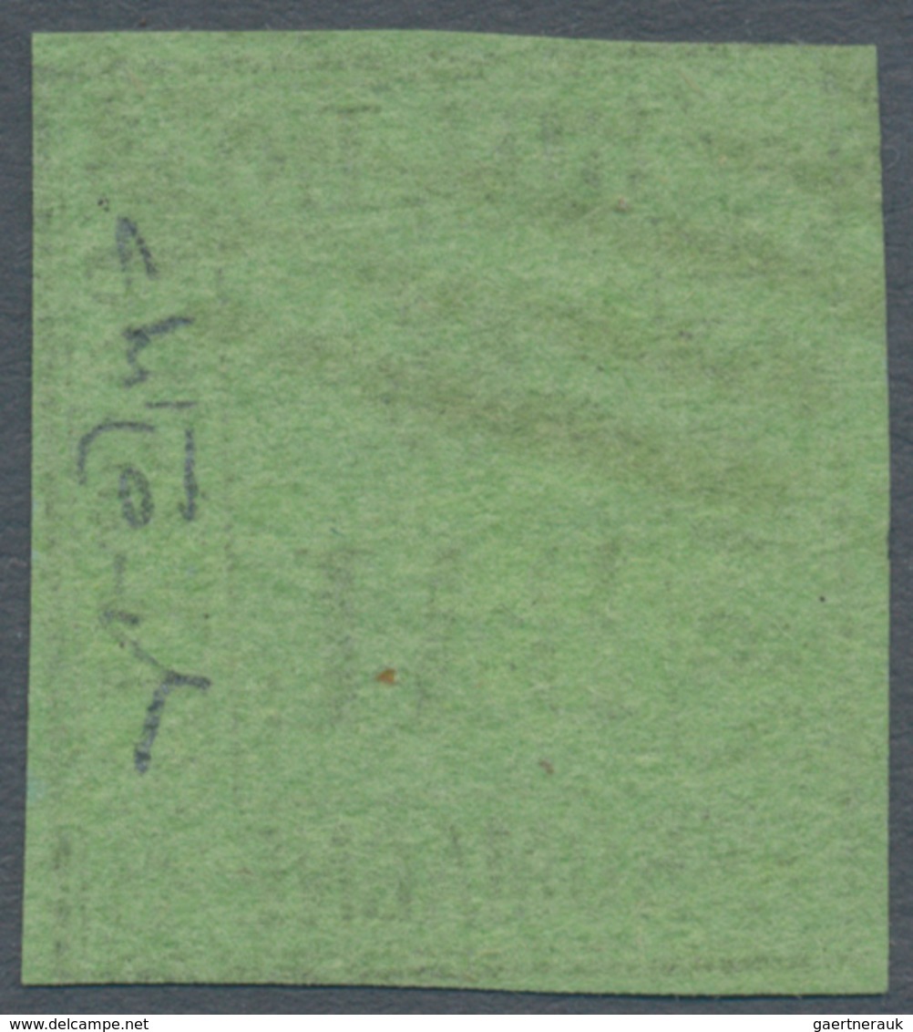 00796 Italien - Altitalienische Staaten: Romagna: 1859, 6 Baj. Black On Green Yellow, Used, Short Margins. - Romagna