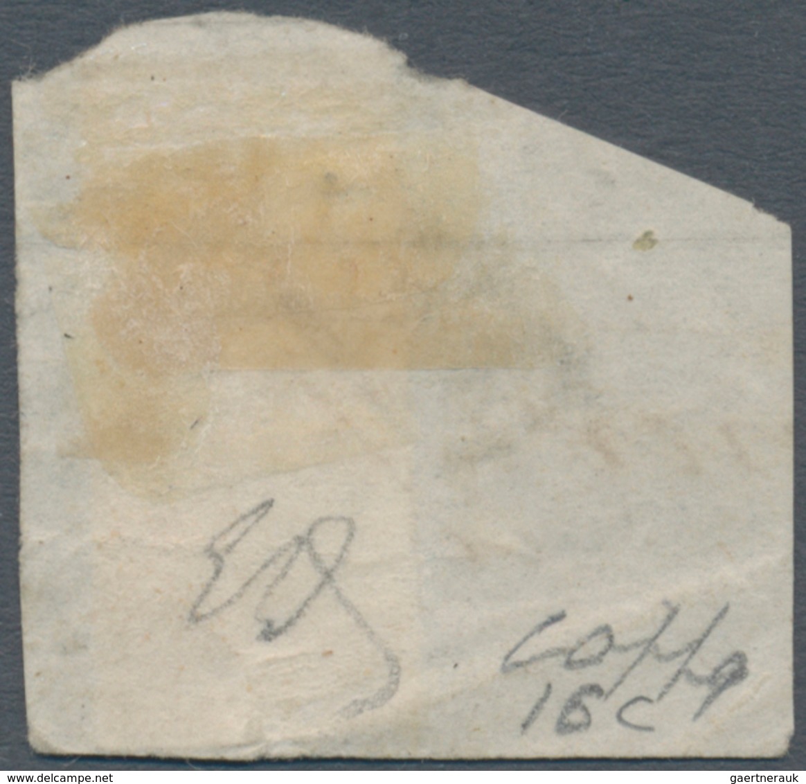 00856 Italien - Altitalienische Staaten: Sardinien: 1860, 40 Cent. Red, Vertical Bisect And Used As A 20 C - Sardinië