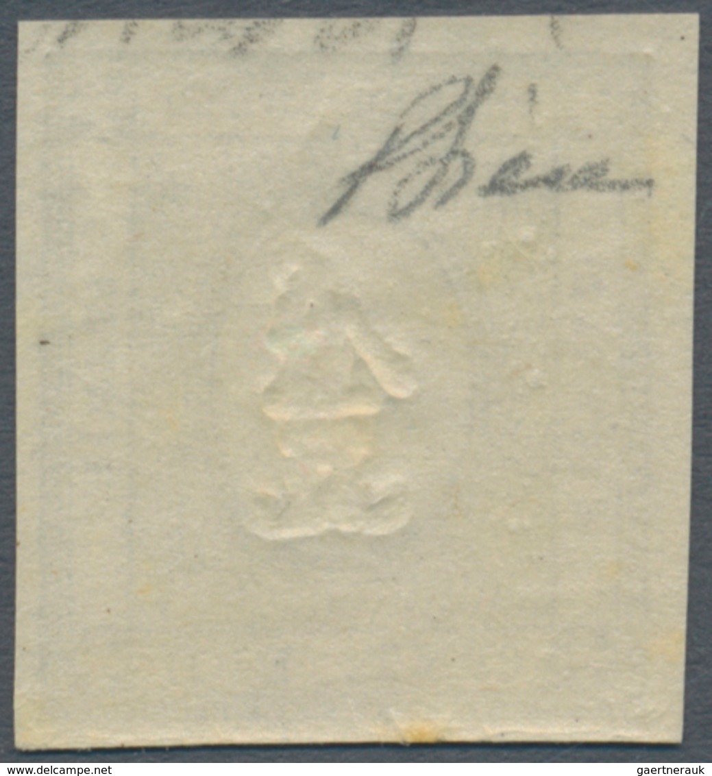 00864 Italien - Altitalienische Staaten: Sardinien: 1861: 2 Cents Gray Black With Error Embossed "1" Inste - Sardinia