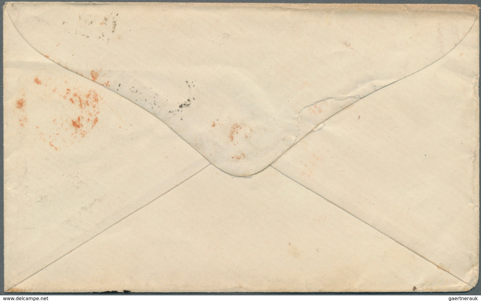 00943 Italien: 1866 (7 Sept): Small Cover From Firenze (Florence) To Philadelphia Franked With 40 C Carmin - Poststempel