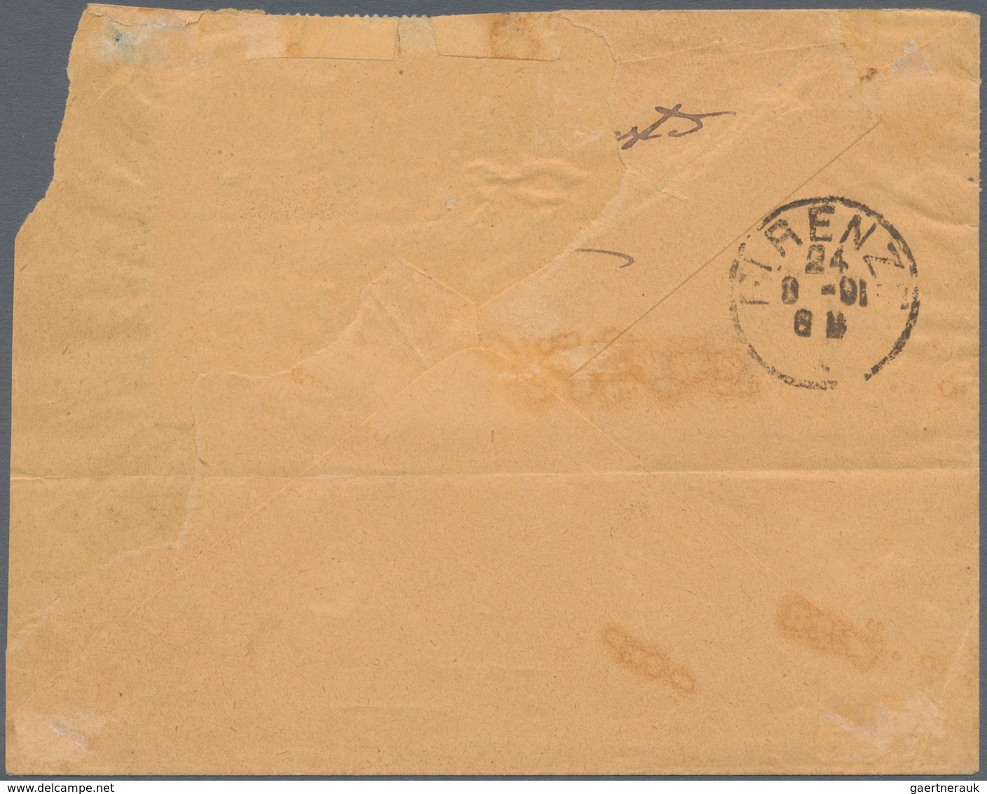 00955 Italien: 1890: 1,75 Lire Brown, Stamp For Parcels Overprinted "Valevole Per Le Stampe C.mi 2" In Blo - Storia Postale