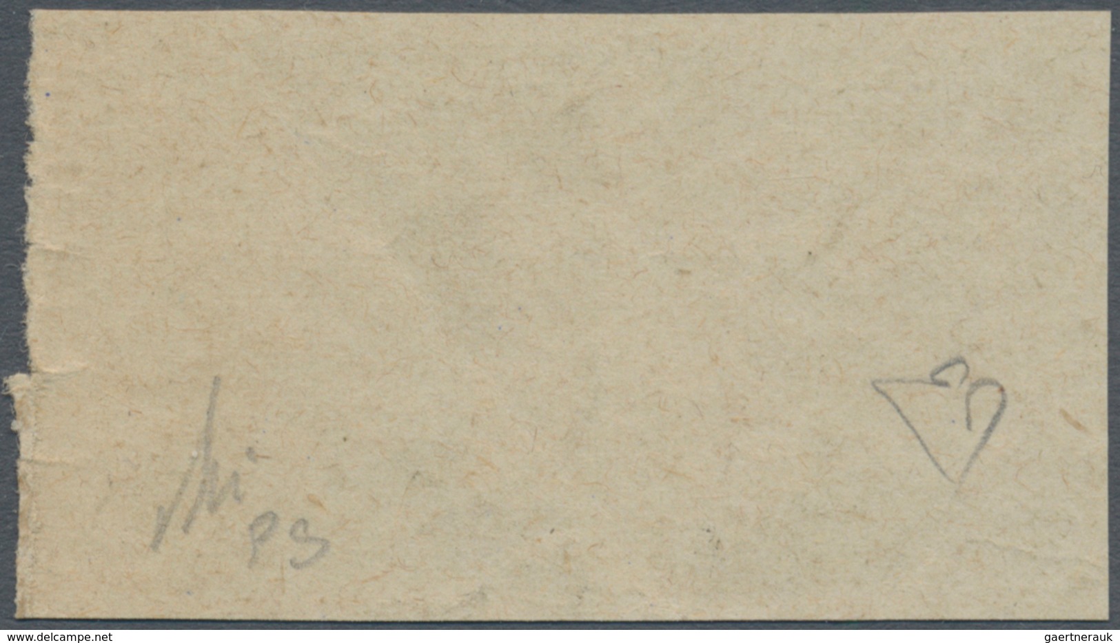 00959 Italien: 1909, 15 Cents Grey Black, Proof Of Print On Thicker Greyish Paper, Not Perforted, Without - Poststempel