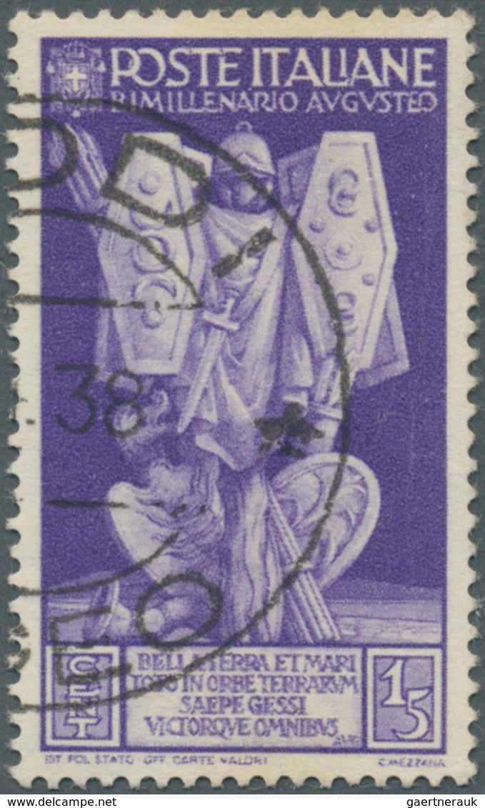 00968 Italien: 1938, 15 C. "Augusto Violetto" Anstatt Sepia, Der Legendäre FARBFEHLDRUCK, Das Einzig Bekan - Gebraucht