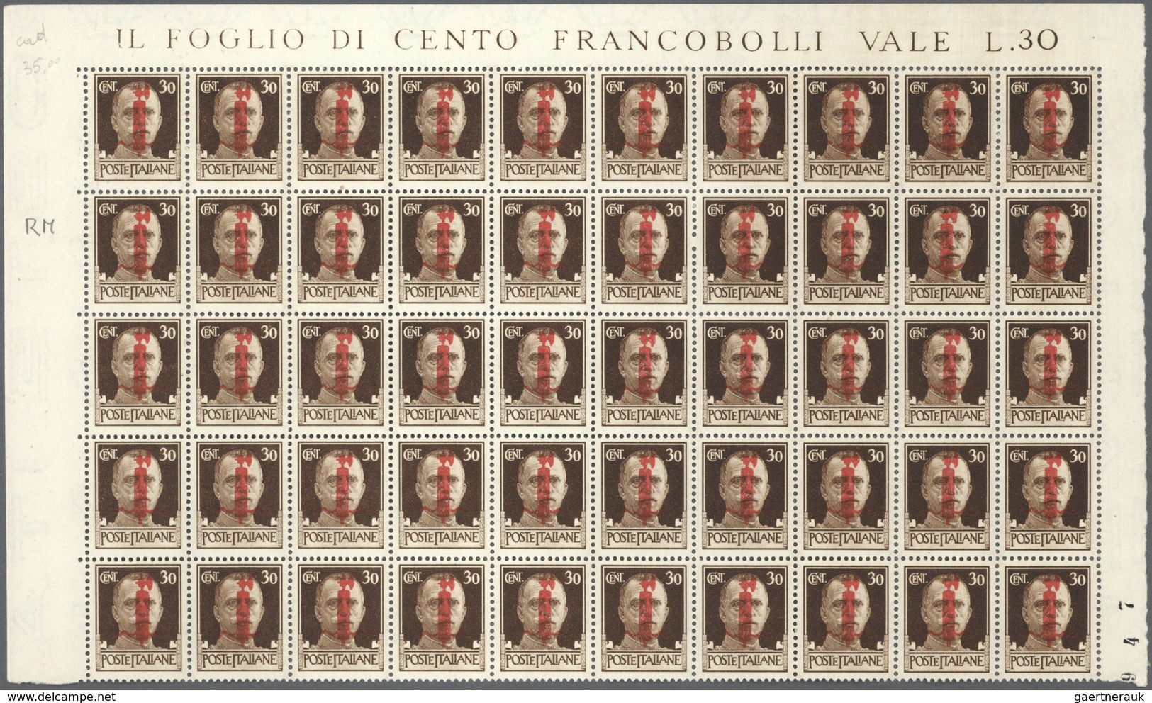 00982 Italien: 1944, SOCIAL REPUBLIC And NATIONAL GUARD OVERPRINTS, Very Comprehensive Lot With Multiples - Marcophilia