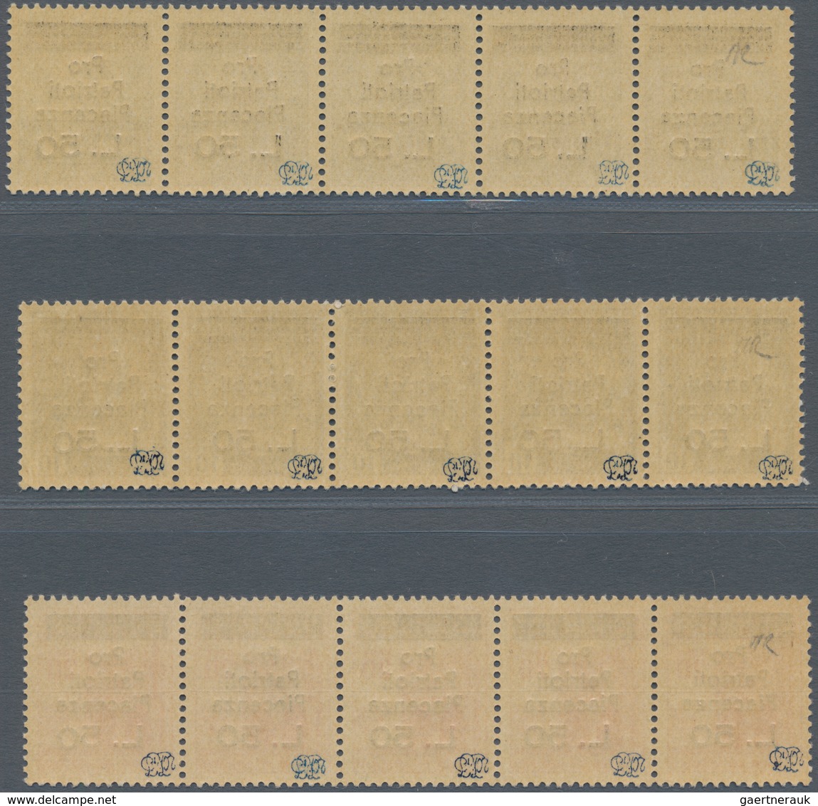 01038 Italien - Lokalausgaben 1944/45 - Piacenza: 1945, "Monumenti Distrutti" With Surcharge "Pro Patrioti - Other & Unclassified