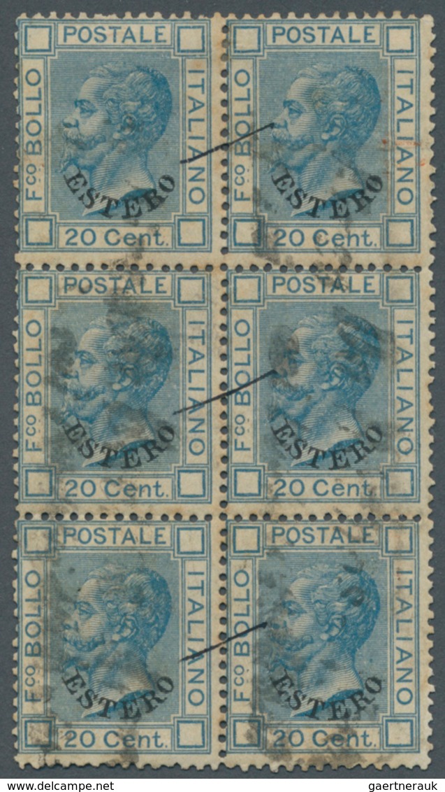 01049 Italienische Post Im Ausland - Allgemeine Ausgabe: 1874, Rare Line Cancel "con I Piroscafi Italiani - Autres & Non Classés
