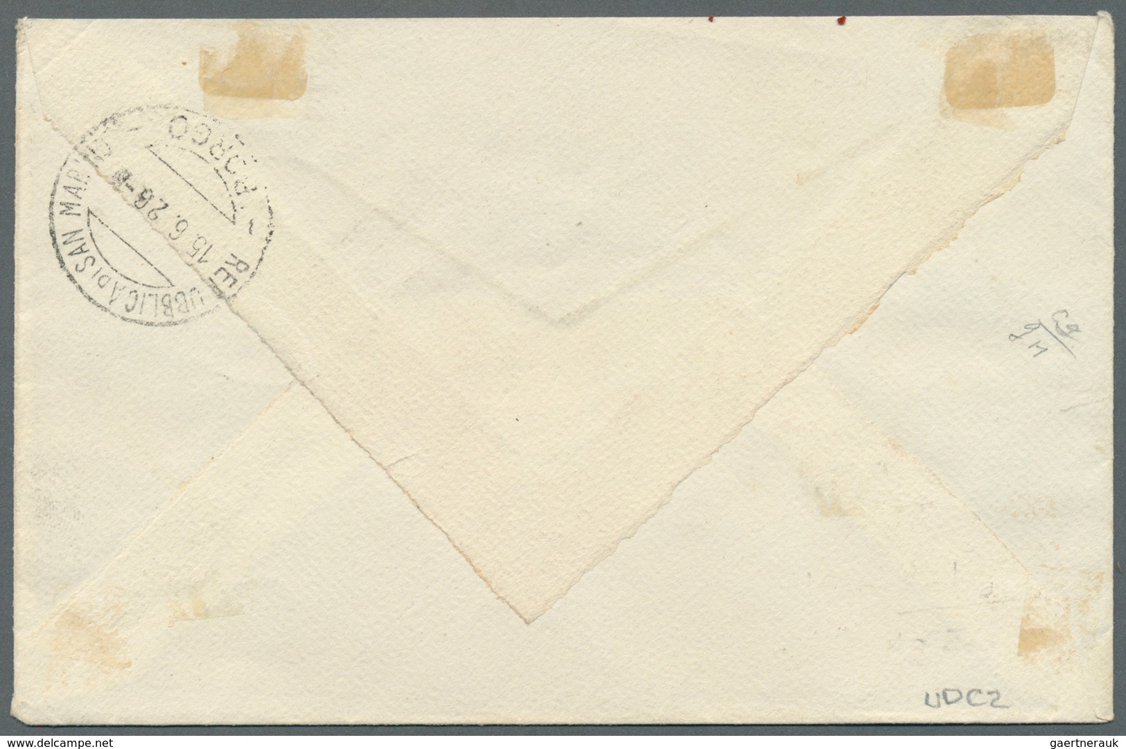 01072 San Marino - Portomarken: 1926 (14 June) Cover Franked With 15c (short Paid By 5c), Used Locally To - Postage Due