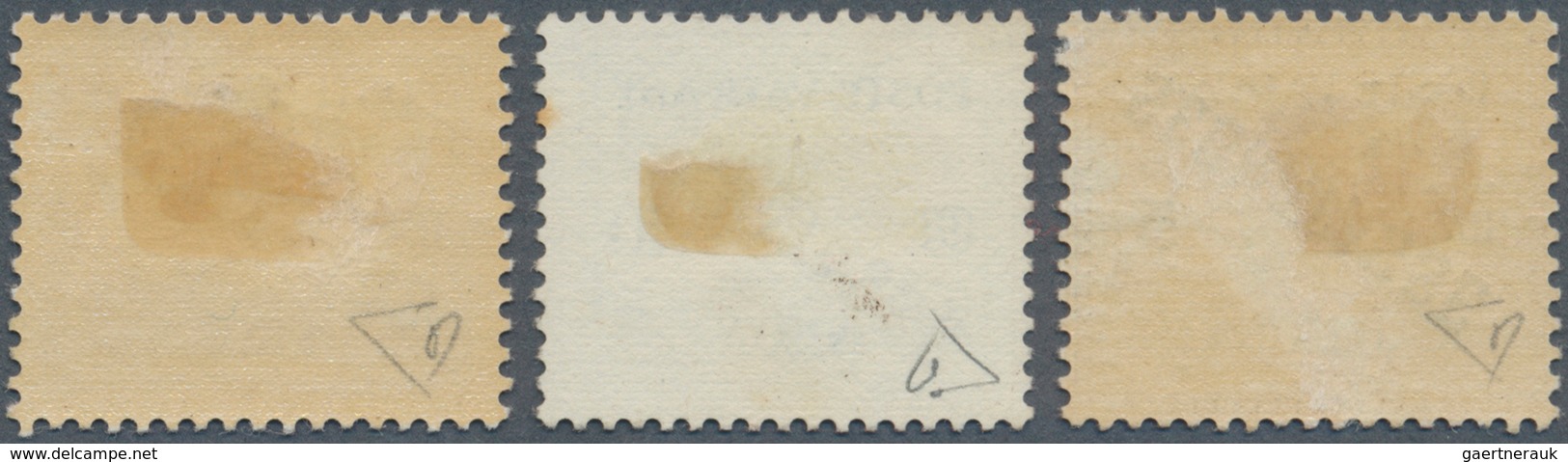 01077 Vatikan - Portomarken: 1931, Postage Dues 5, 10 And 20 C. Test Prints With Different Coloured Underp - Segnatasse