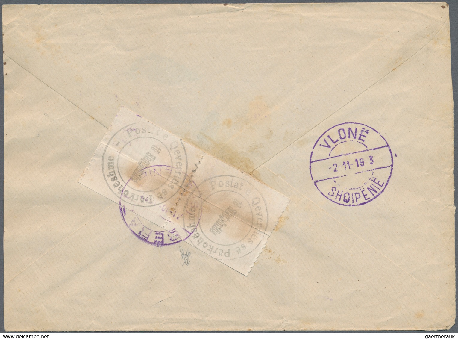 01103 Albanien: 1913 Postally Used Official (Service) Stamp 1(pi.) Black On Wove Paper, Sewing Machine Per - Albania