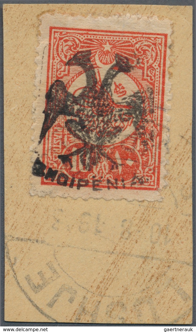 01106 Albanien: 1913, Double Headed Eagle Overprints, 10pi. Vermilion, Fresh Colour And Normally Perforate - Albanië