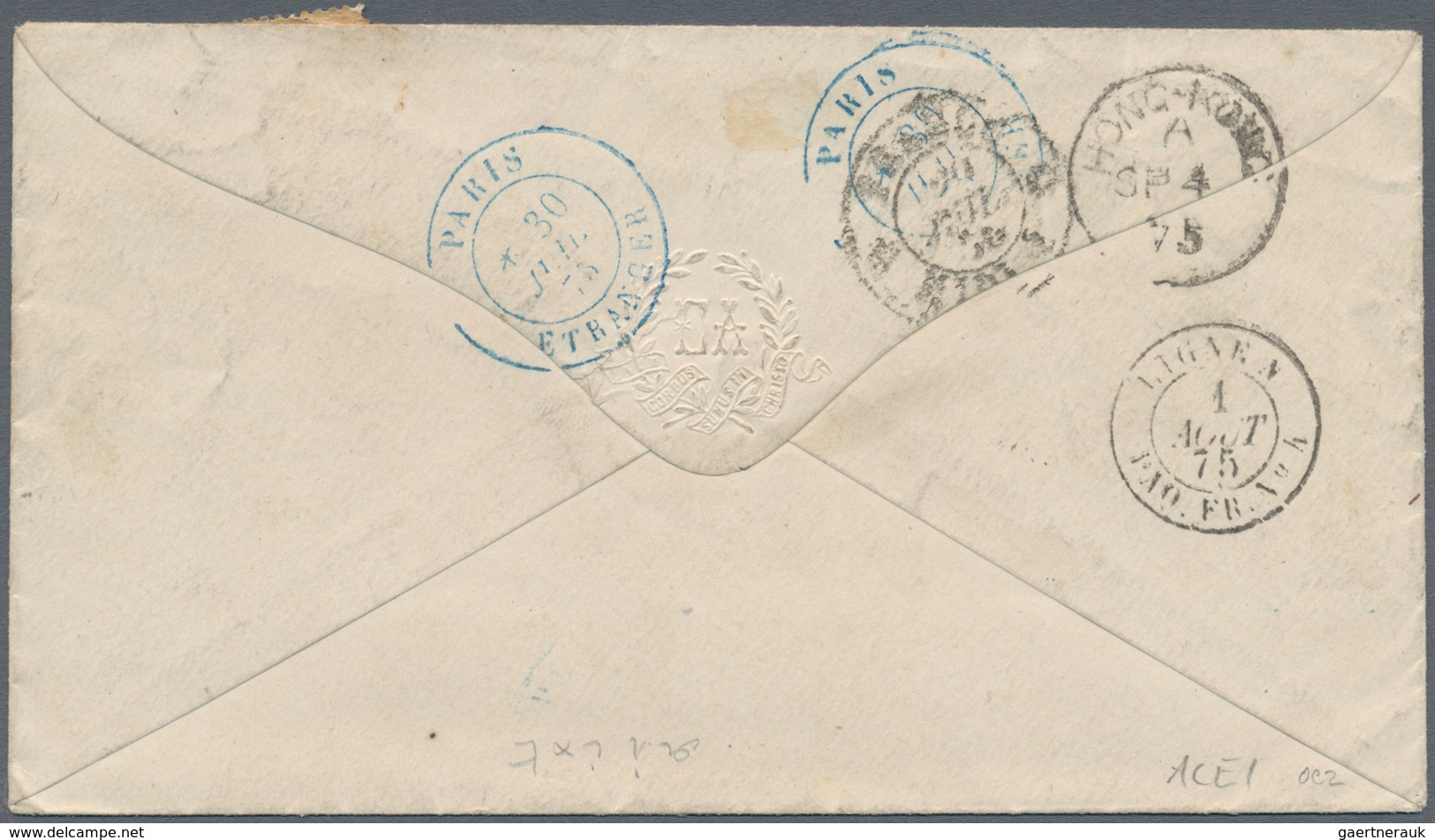 01112 Belgien: 1875, 1 F Bright Lilac, Single Franking On Cover From BRUXELLES, 29 JUIL 1875, Sent Via Tra - Andere & Zonder Classificatie