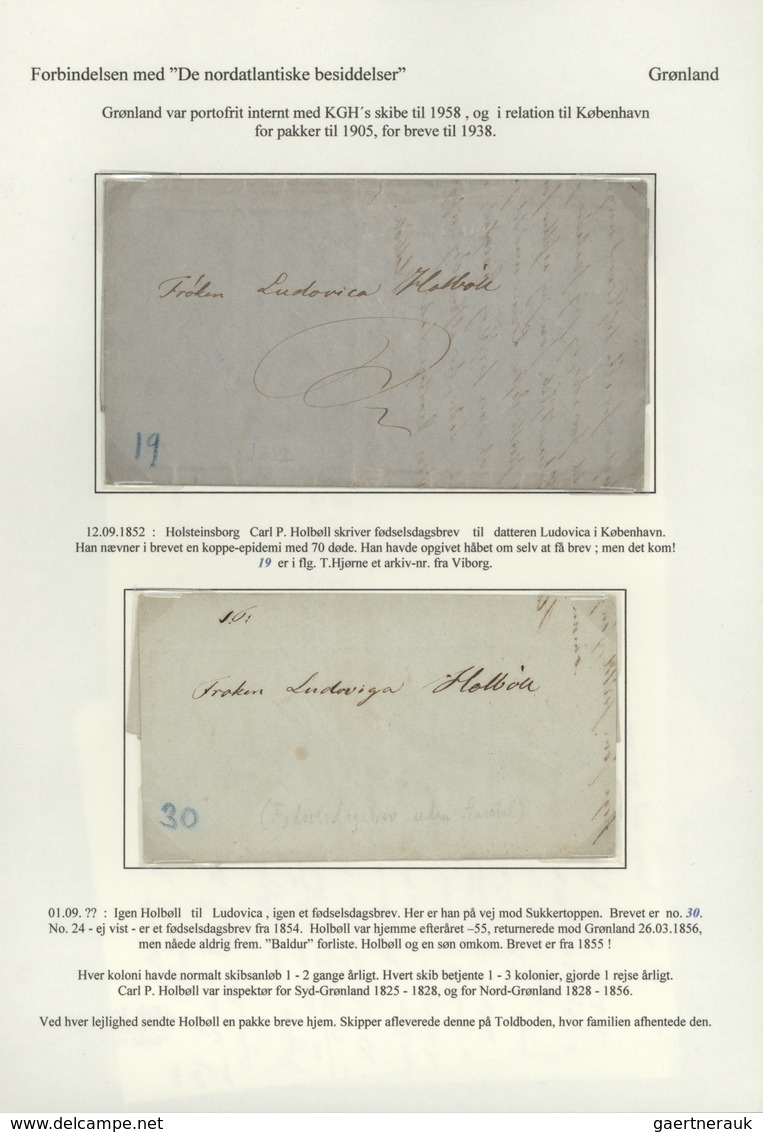 01115 Dänemark - Vorphilatelie: 1594-1869 (approx.), exhibition "gold" collection in three folders with 17