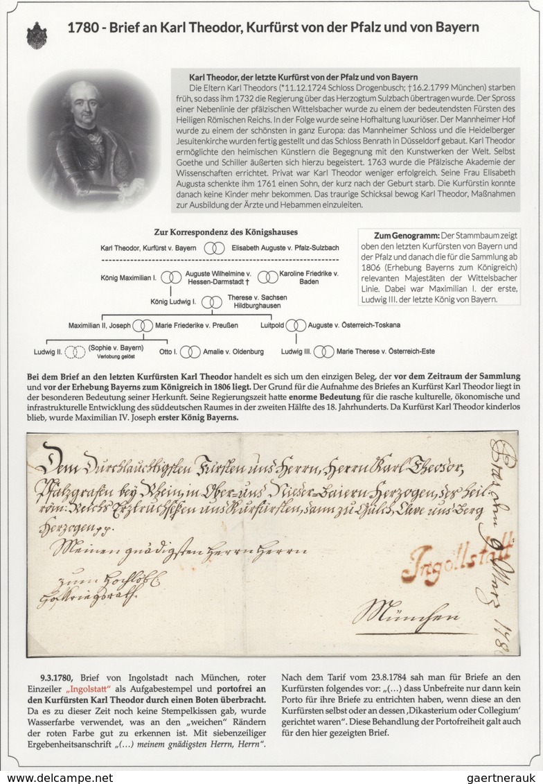 01142 Bayern - Marken und Briefe: 1806/1875 EINMALIGE AUSSTELLUNGS-SAMMLUNG: BAYERISCHE BRIEFPOST IM SPIEG