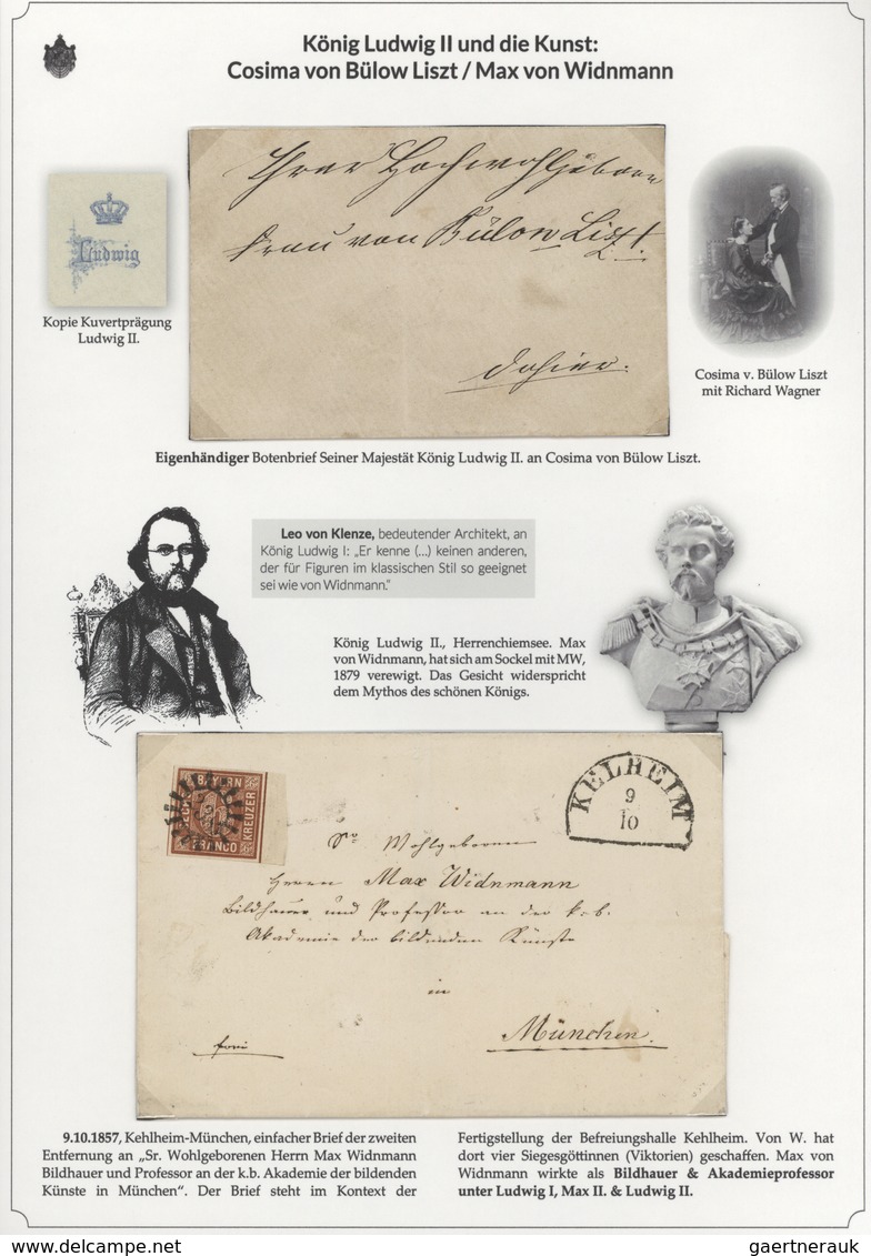 01142 Bayern - Marken und Briefe: 1806/1875 EINMALIGE AUSSTELLUNGS-SAMMLUNG: BAYERISCHE BRIEFPOST IM SPIEG