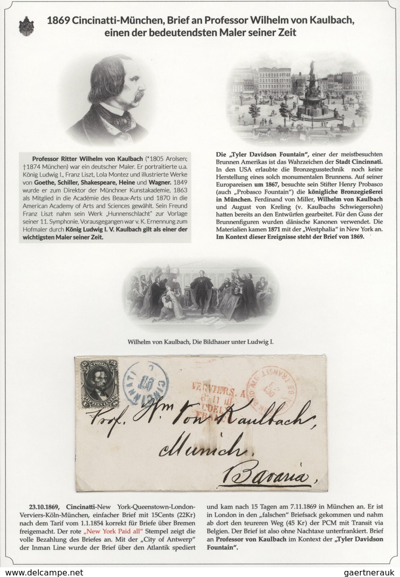 01142 Bayern - Marken und Briefe: 1806/1875 EINMALIGE AUSSTELLUNGS-SAMMLUNG: BAYERISCHE BRIEFPOST IM SPIEG