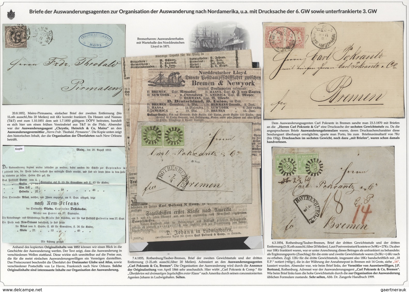 01142 Bayern - Marken und Briefe: 1806/1875 EINMALIGE AUSSTELLUNGS-SAMMLUNG: BAYERISCHE BRIEFPOST IM SPIEG