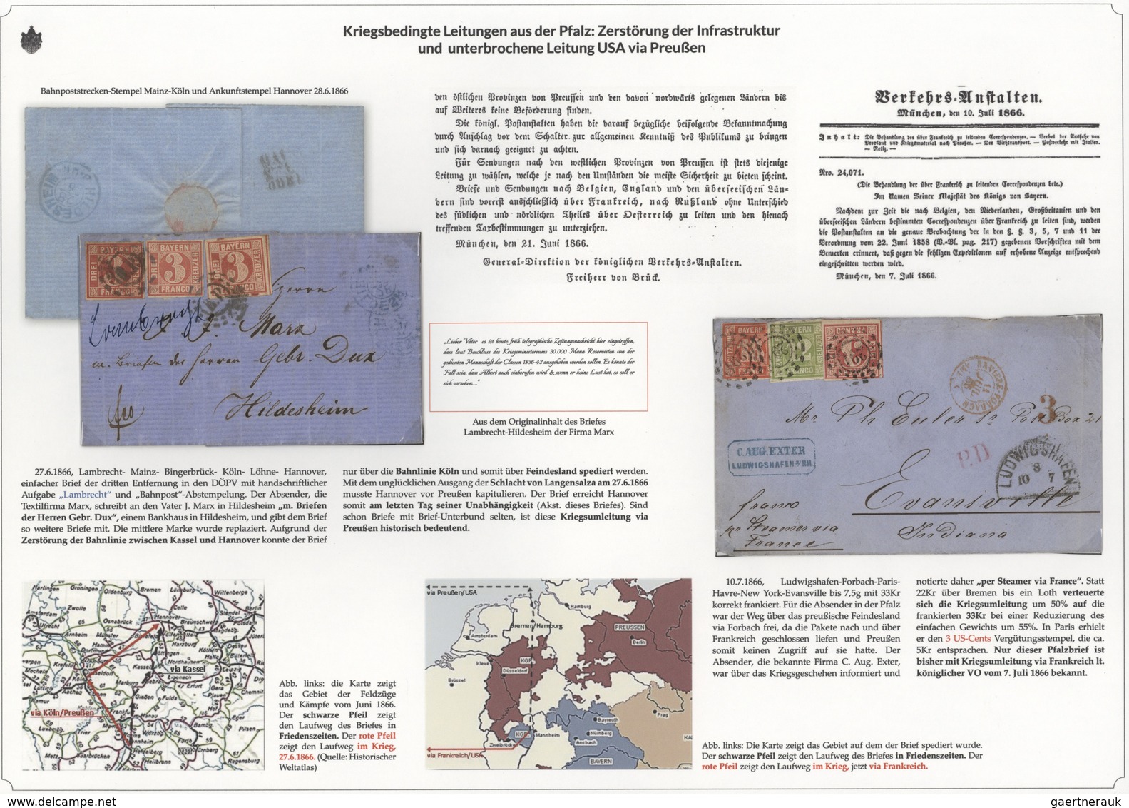 01142 Bayern - Marken und Briefe: 1806/1875 EINMALIGE AUSSTELLUNGS-SAMMLUNG: BAYERISCHE BRIEFPOST IM SPIEG