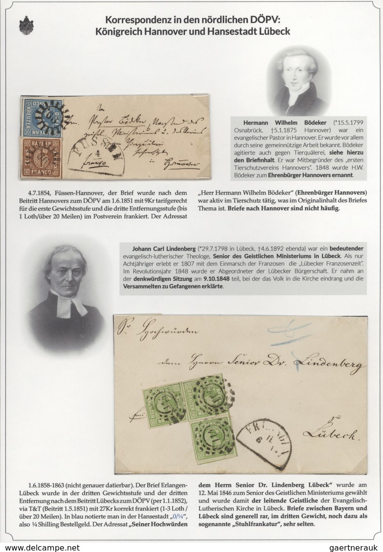 01142 Bayern - Marken und Briefe: 1806/1875 EINMALIGE AUSSTELLUNGS-SAMMLUNG: BAYERISCHE BRIEFPOST IM SPIEG