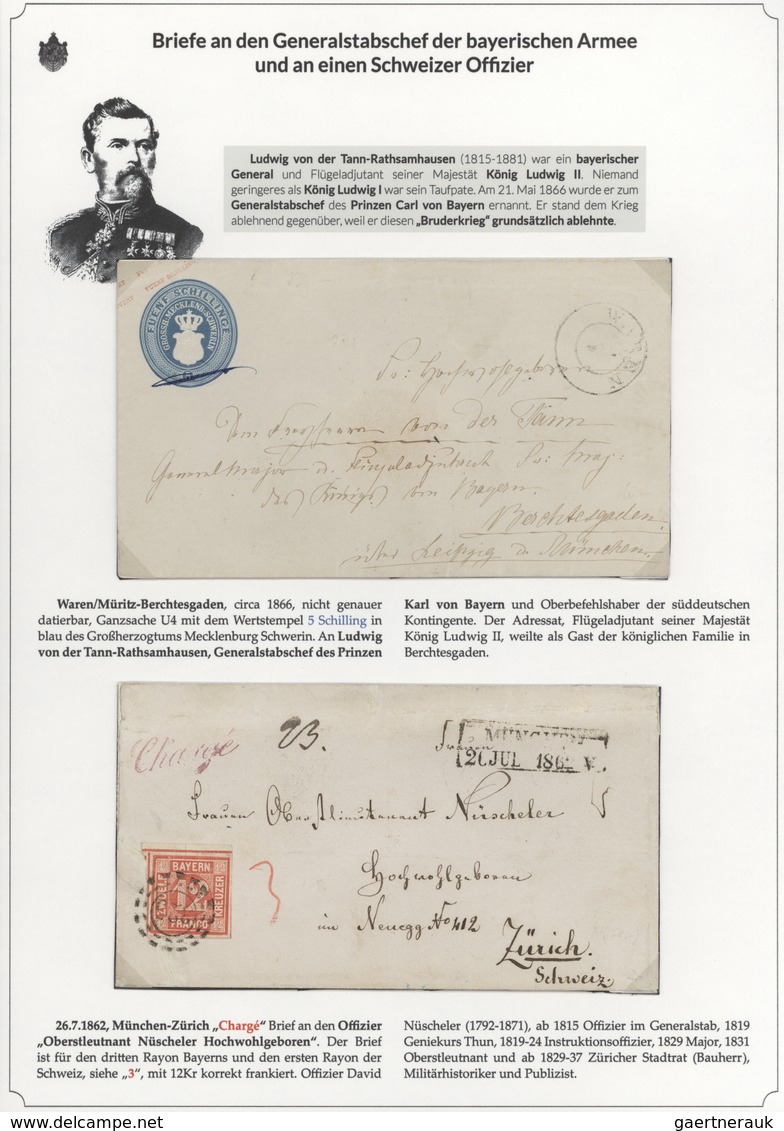 01142 Bayern - Marken und Briefe: 1806/1875 EINMALIGE AUSSTELLUNGS-SAMMLUNG: BAYERISCHE BRIEFPOST IM SPIEG