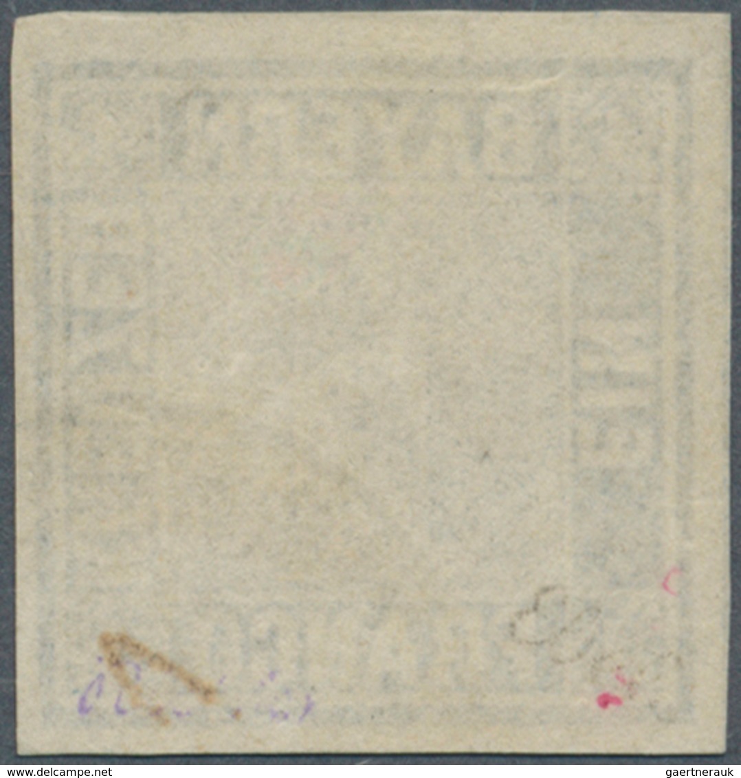 01149 Bayern - Marken Und Briefe: 1849, Schwarzer Einser 1 Kr. Schwarz, Platte 1 Mit K2 "AUGSBURG 24 APR ( - Other & Unclassified