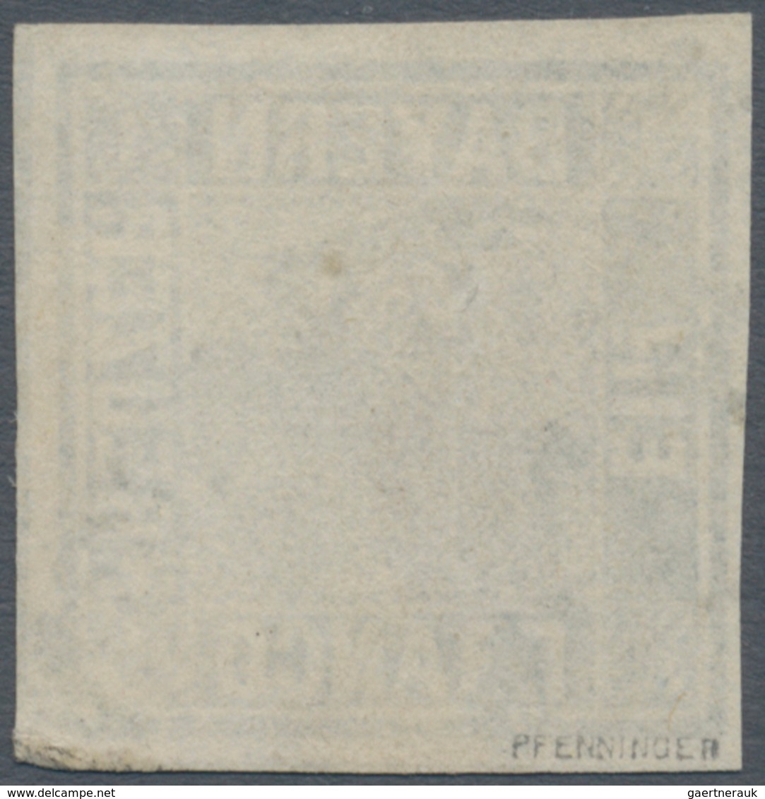 01160 Bayern - Marken Und Briefe: 1849, Schwarzer Einser 1 Kr. Schwarz, Platte 1 Mit Halbkreisstempel "SCH - Other & Unclassified