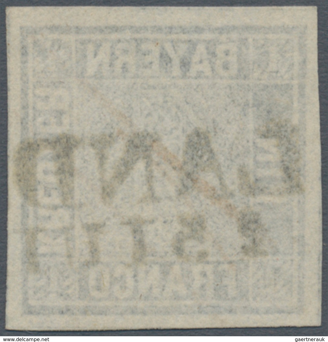 01165 Bayern - Marken Und Briefe: 1849, Schwarzer Einser 1 Kr. Schwarz Platte 1 Mit Klarem L2 "LANDSHUT 15 - Other & Unclassified