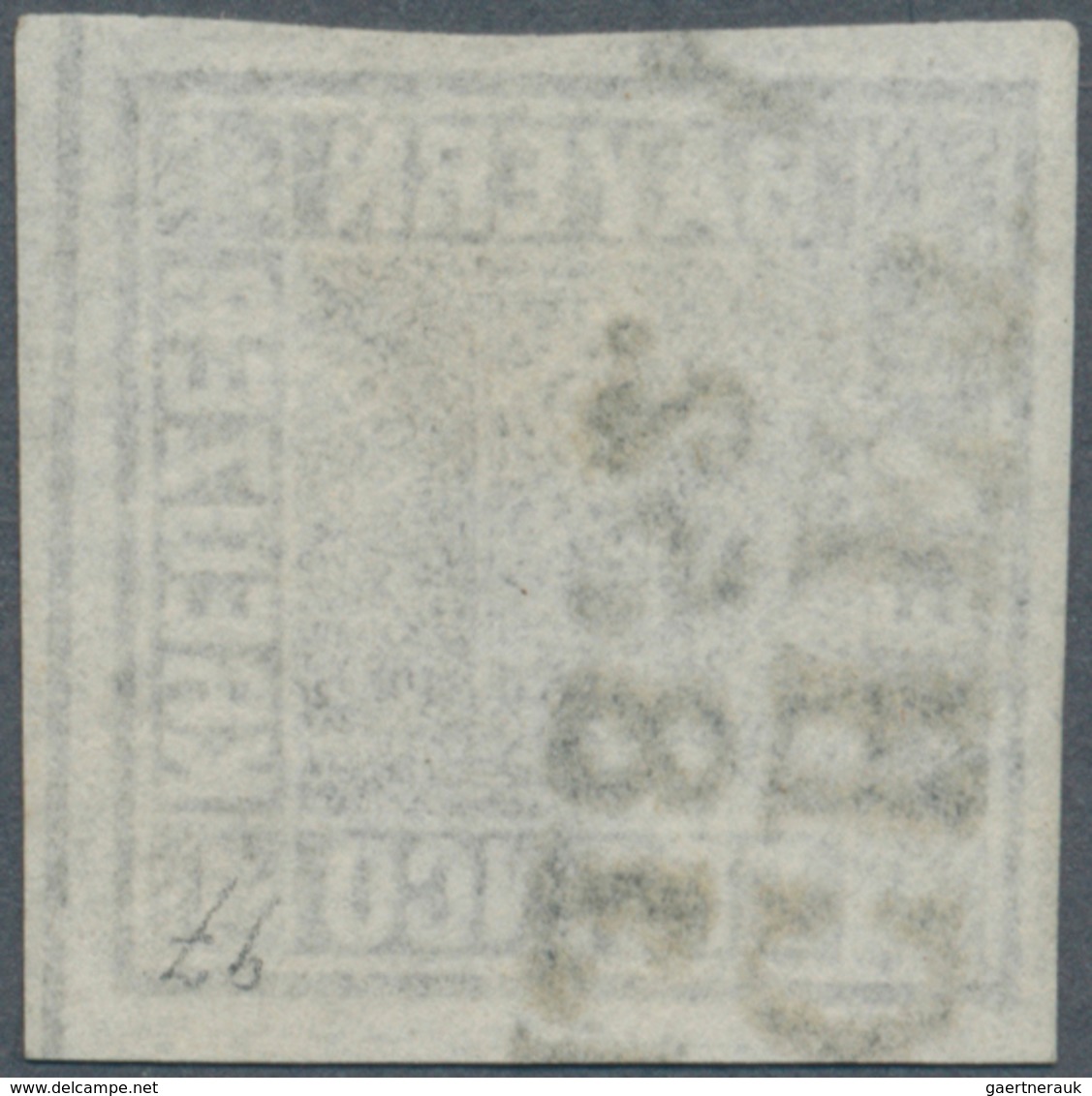 01174 Bayern - Marken Und Briefe: 1849, Schwarzer Einser 1 Kr. Grauschwarz, Platte 1 Mit Plattenfehler: "N - Sonstige & Ohne Zuordnung