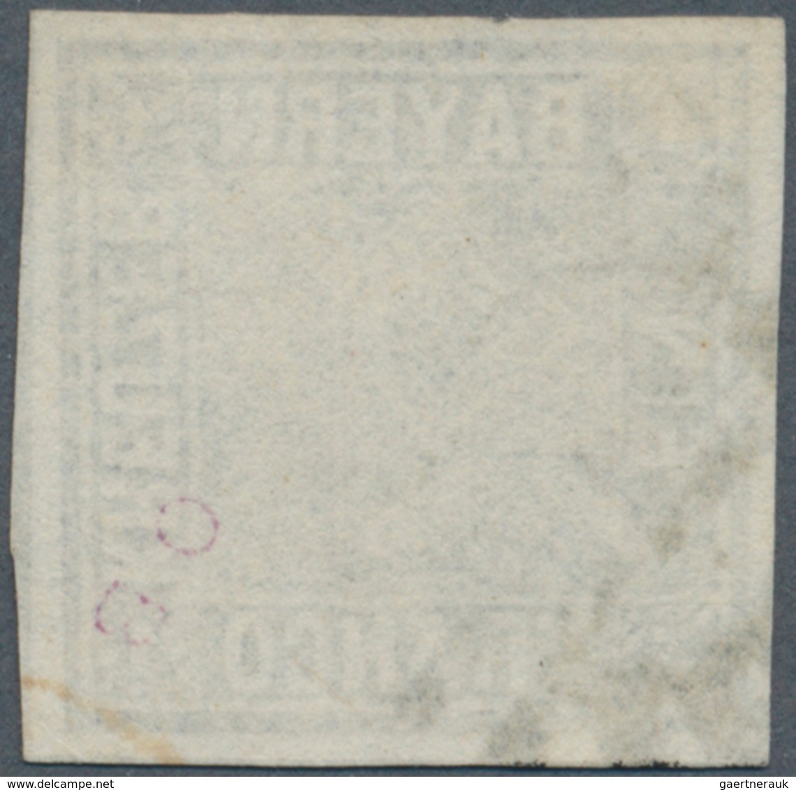 01180 Bayern - Marken Und Briefe: 1849, Schwarzer Einser 1 Kr. Schwarz, Platte 2 Mit Plattenfehler: Zweite - Other & Unclassified