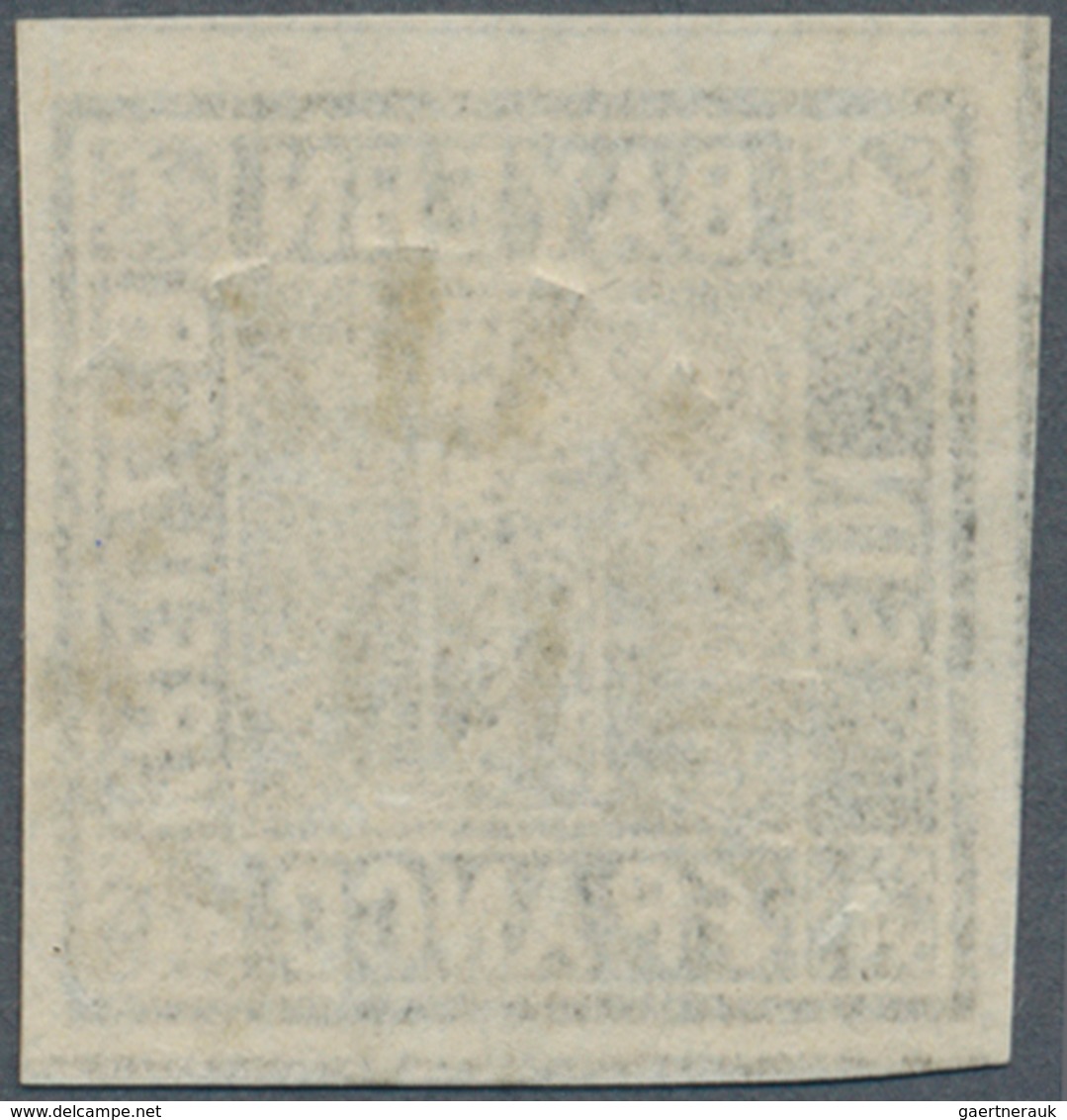 01185 Bayern - Marken Und Briefe: 1849, Schwarzer Einser 1 Kr. Tiefschwarz, Platte 1 Mit Plattenfehler: We - Autres & Non Classés