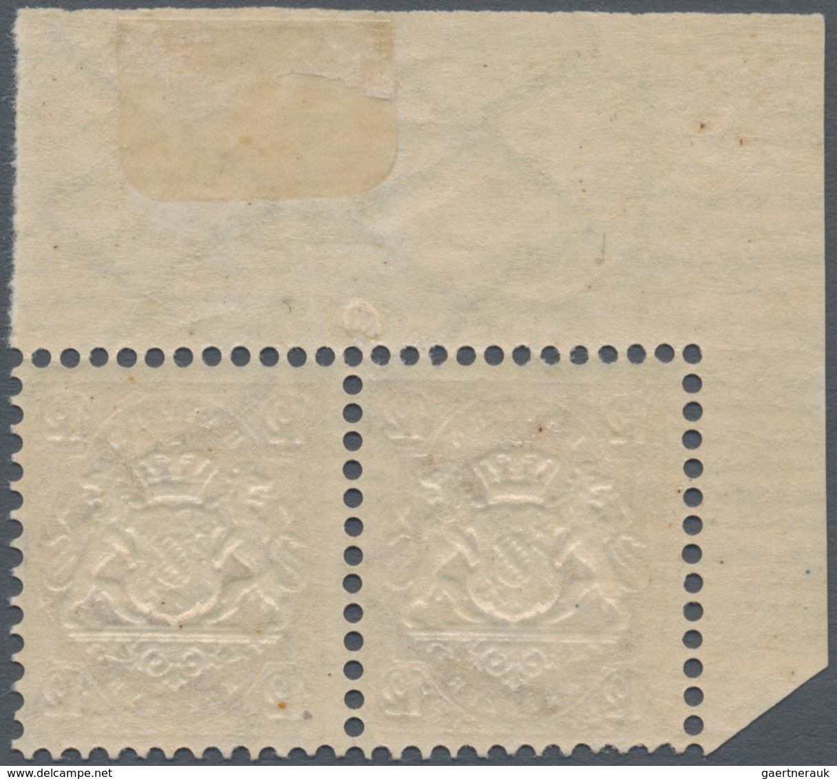 01197 Bayern - Marken Und Briefe: 1870, 12 Kr. Braunpurpur Auf Weiß, WZ Enge Raute. Waagerechtes Paar Aus - Andere & Zonder Classificatie