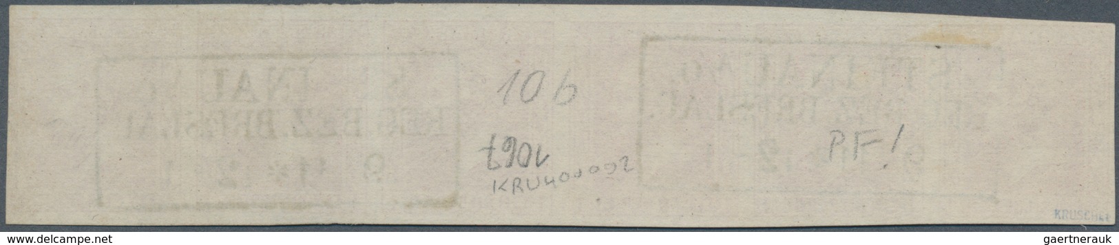 01237 Preußen - Marken Und Briefe: 1858, 1 Sgr. Karminrosa, WAAGERECHTER SECHSER-STREIFEN, Farbfrisch Und - Andere & Zonder Classificatie