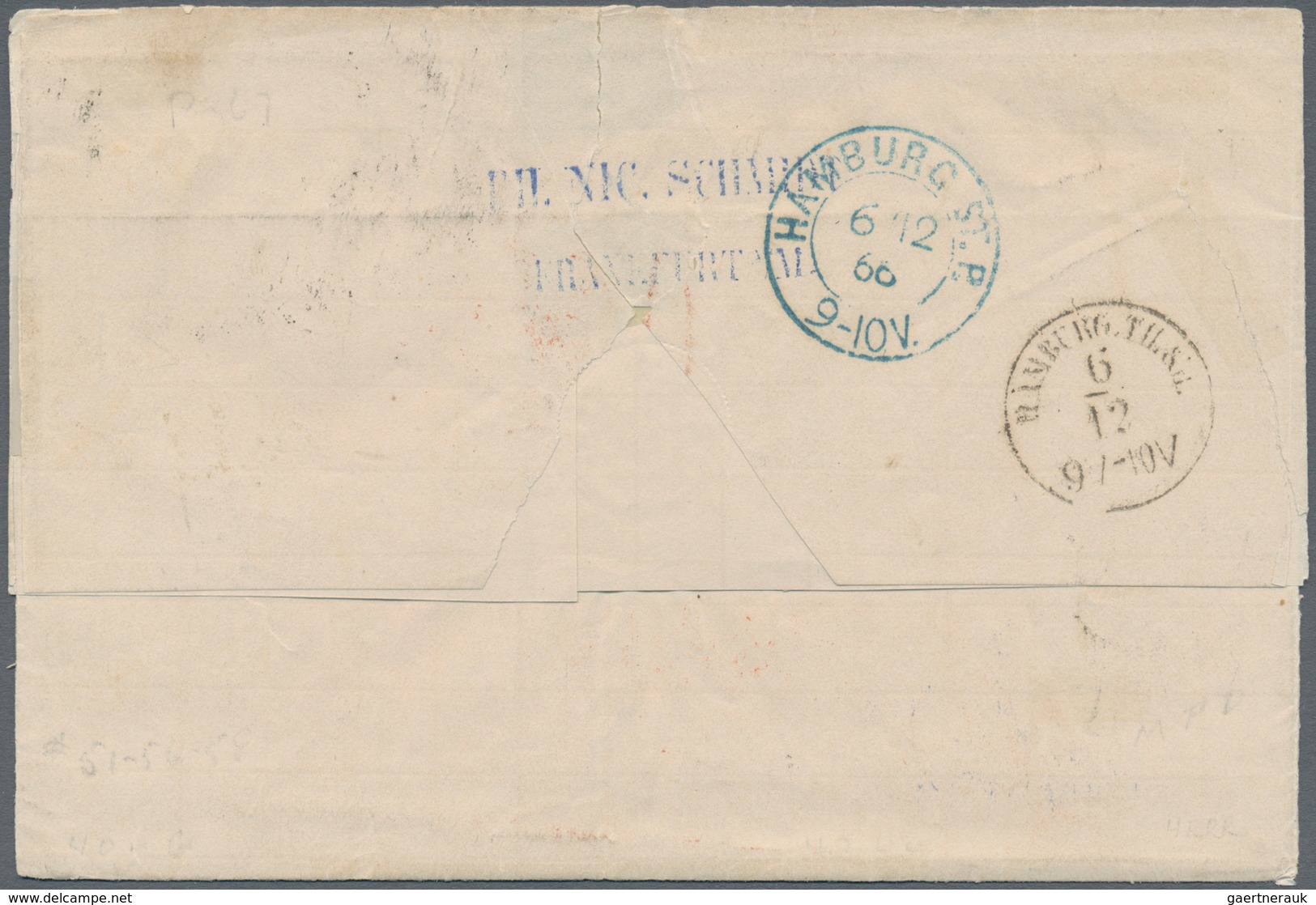 01245 Thurn & Taxis - Marken Und Briefe: 1859/1866, 1 Kr Grün, Farbig Durchstochen, 6 Kr Hellblau, Farblos - Sonstige & Ohne Zuordnung