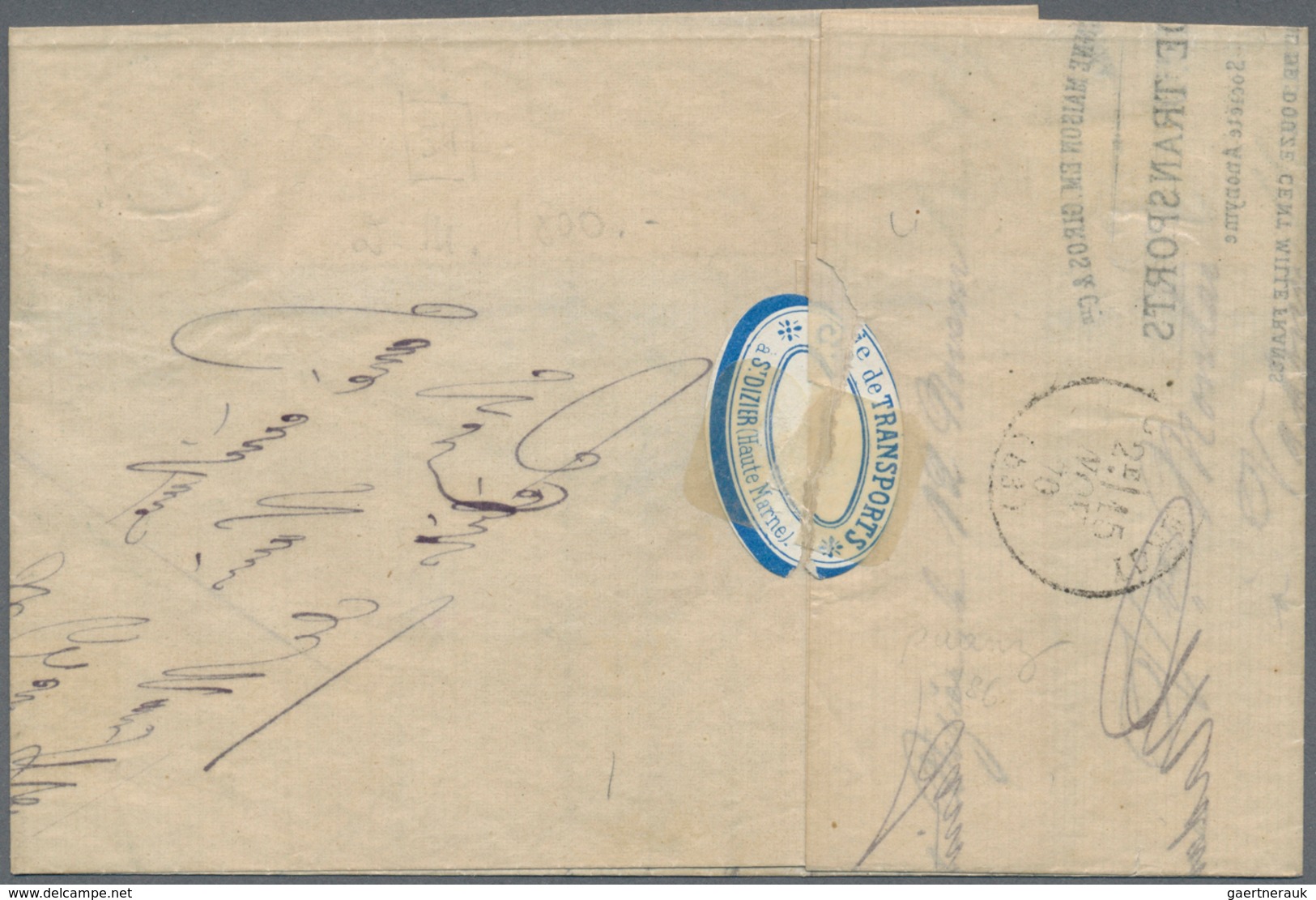 01254 Elsass-Lothringen - Marken Und Briefe: 1870, 10 C. Braunocker Auf Faltbriefhülle, Geschrieben "Saint - Sonstige & Ohne Zuordnung