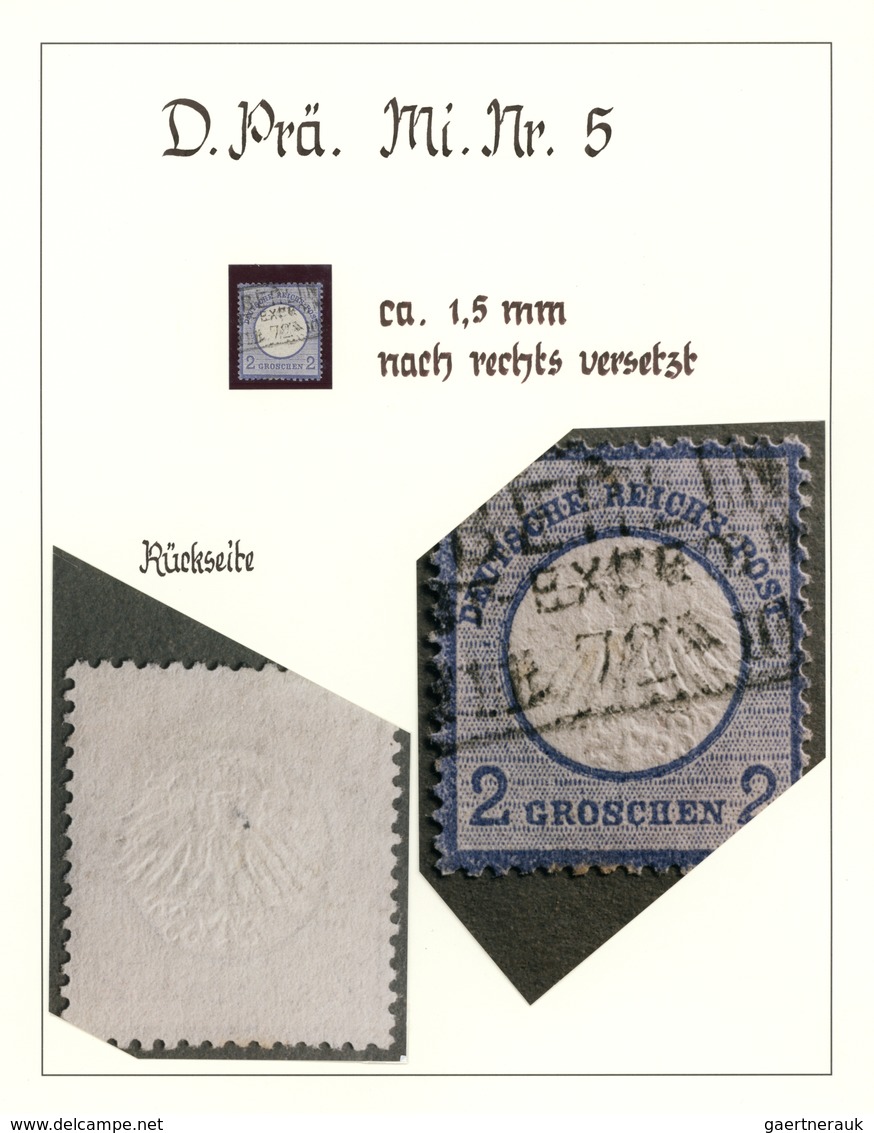 01256 Deutsches Reich - Brustschild: 1872/1875, BRUSTSCHILD-DOPPELPRÄGUNGEN, Die Größte Existierende Samml - Unused Stamps