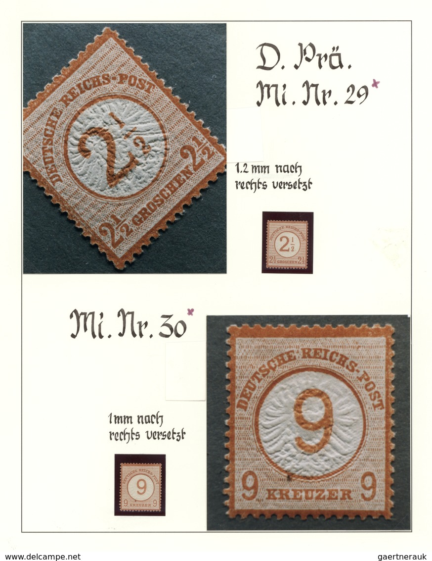 01256 Deutsches Reich - Brustschild: 1872/1875, BRUSTSCHILD-DOPPELPRÄGUNGEN, Die Größte Existierende Samml - Unused Stamps