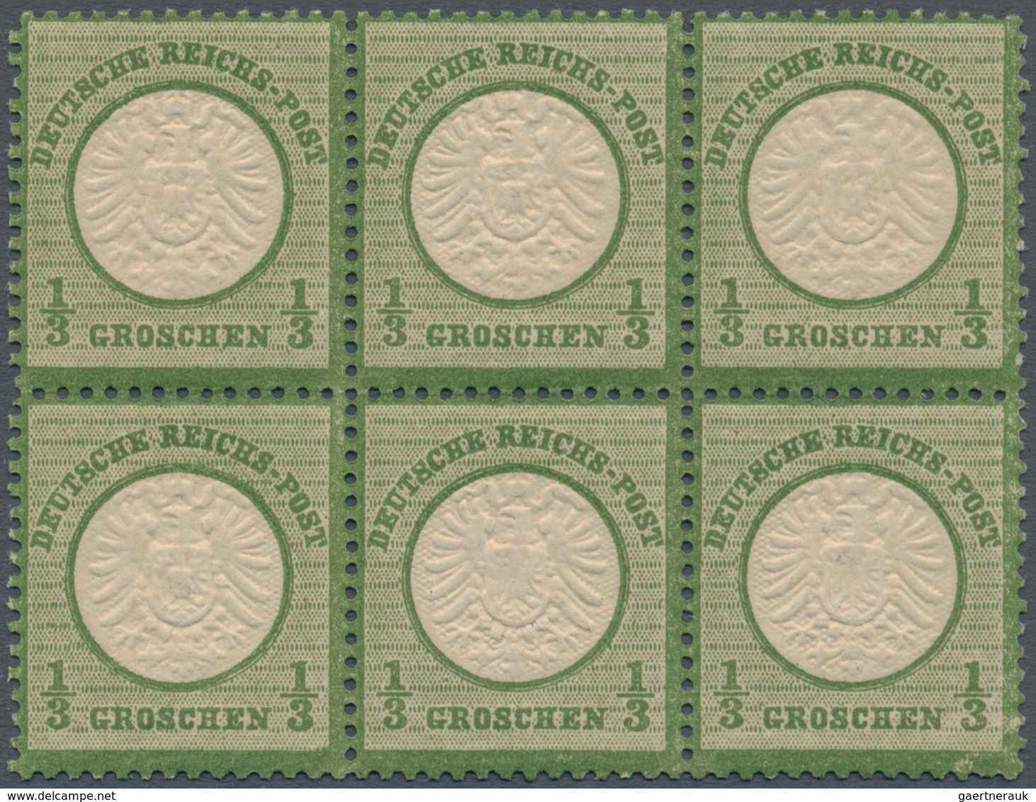 01261 Deutsches Reich - Brustschild: 1872, 1/3 Gr. Dunkelgrünlicholiv, Großer Schild Im Postfrischen Waage - Unused Stamps