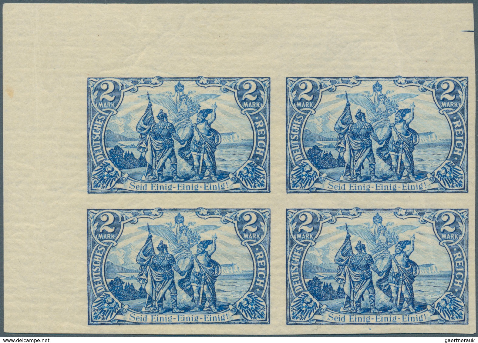 01267 Deutsches Reich - Germania: 1902, Germania 1-5 Mark, Dabei Die 2 Mark Mit Lateinischer Inschrift, Al - Unused Stamps