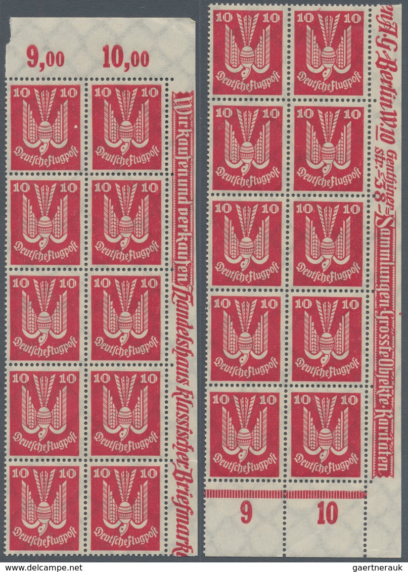 01274 Deutsches Reich - Weimar: 1924. Flugpost Holztaube (IV): 20 Komplette, Postfrische Sätze, In Einheit - Ungebraucht
