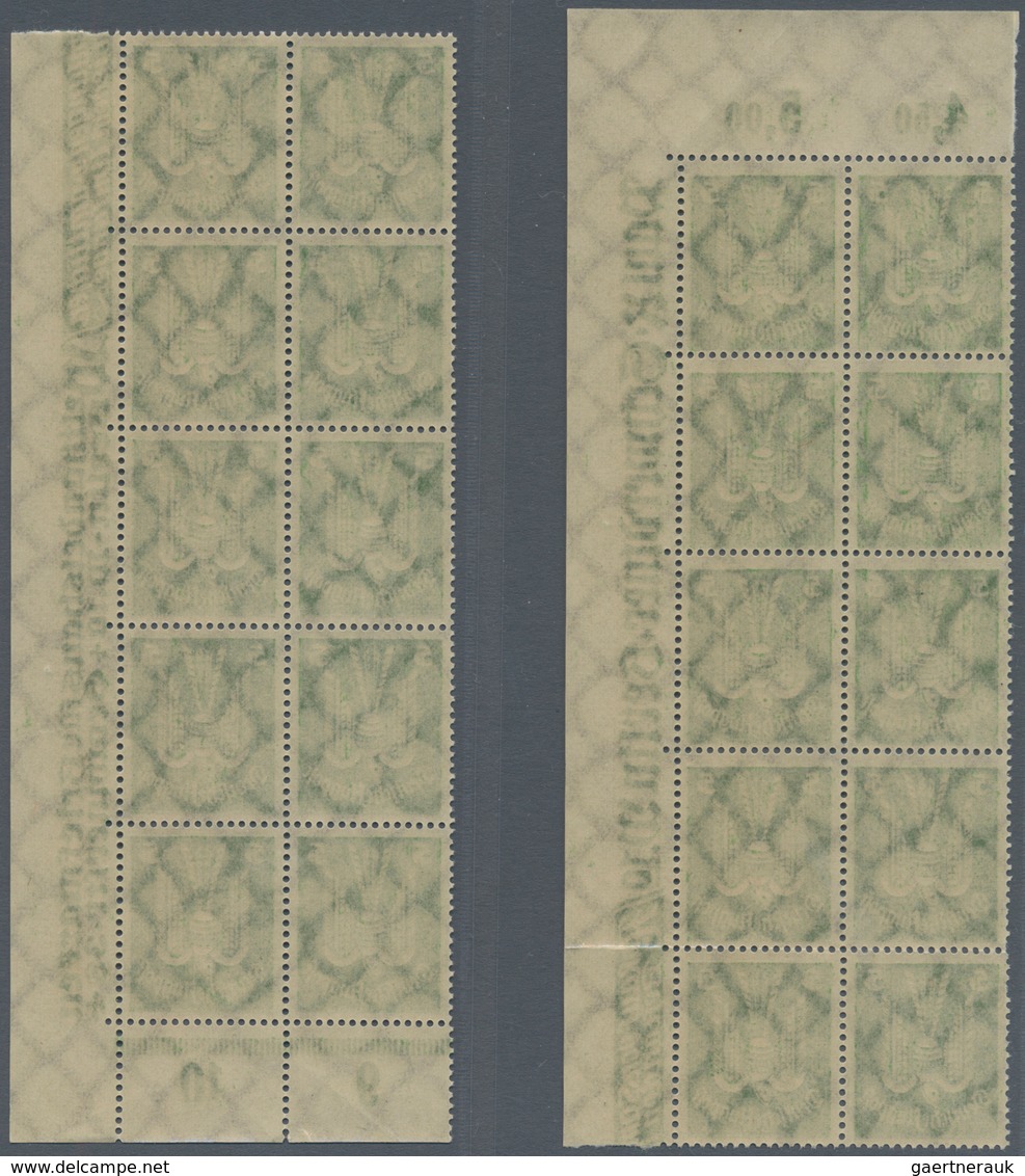 01274 Deutsches Reich - Weimar: 1924. Flugpost Holztaube (IV): 20 komplette, postfrische Sätze, in Einheit