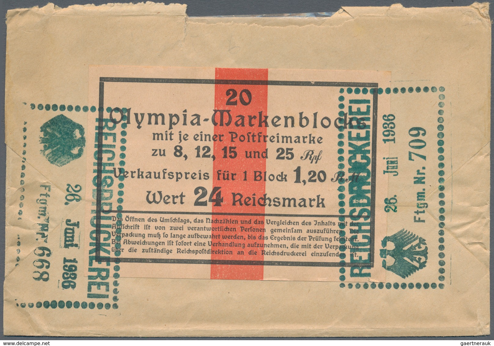 01277 Deutsches Reich - 3. Reich: 1936, Olympische Spiele-Block Mit 8 Pf Bis 25 Pf Mit VERZÄHNUNG Und Leic - Ungebraucht