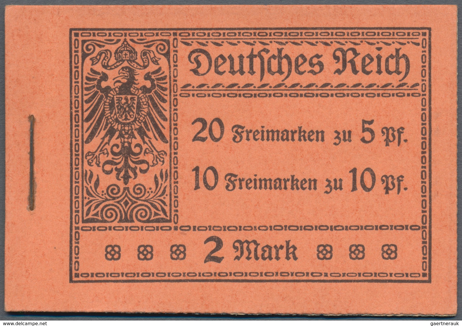 01280 Deutsches Reich - Markenheftchen: 1913, Germania-Markenheftchen Zu 2 Mark, Friedensdruck, Drei Versc - Carnets