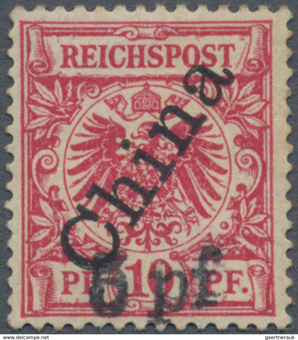 01283 Deutsche Post In China: 1900, 5 Pf Auf 10 Pf Krone/Adler, Sogenannte Futschau Ausgabe Mit Steilem Au - China (kantoren)