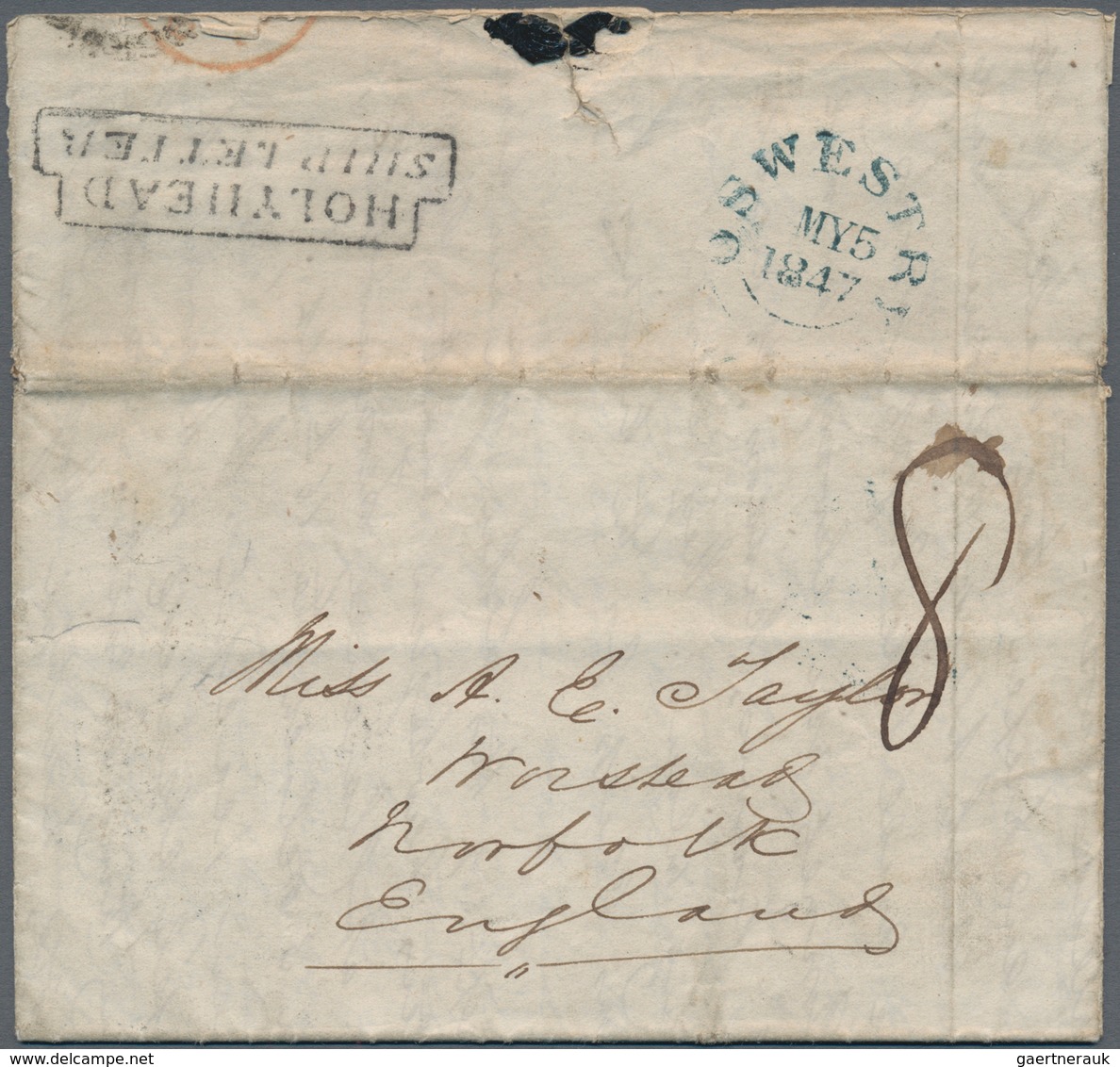 01296 Deutsche Kolonien - Kamerun - Besonderheiten: 1847, Der Wohl Früheste Bekannte Brief Aus Diesem Gebi - Cameroun