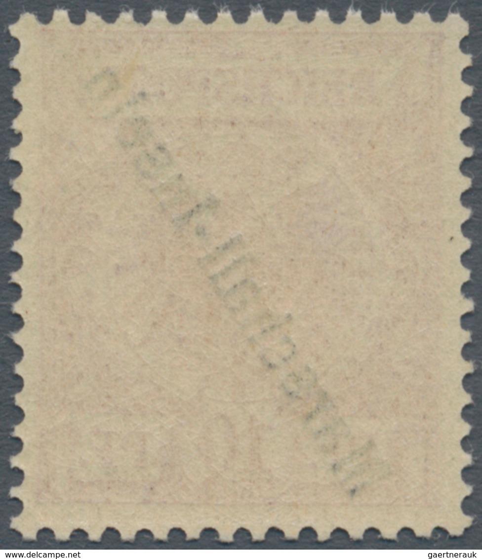 01298 Deutsche Kolonien - Marshall-Inseln: 1899, 10 Pfg. Krone/Adler Mit Aufdruck, Sog. Berliner Ausgabe U - Marshall Islands