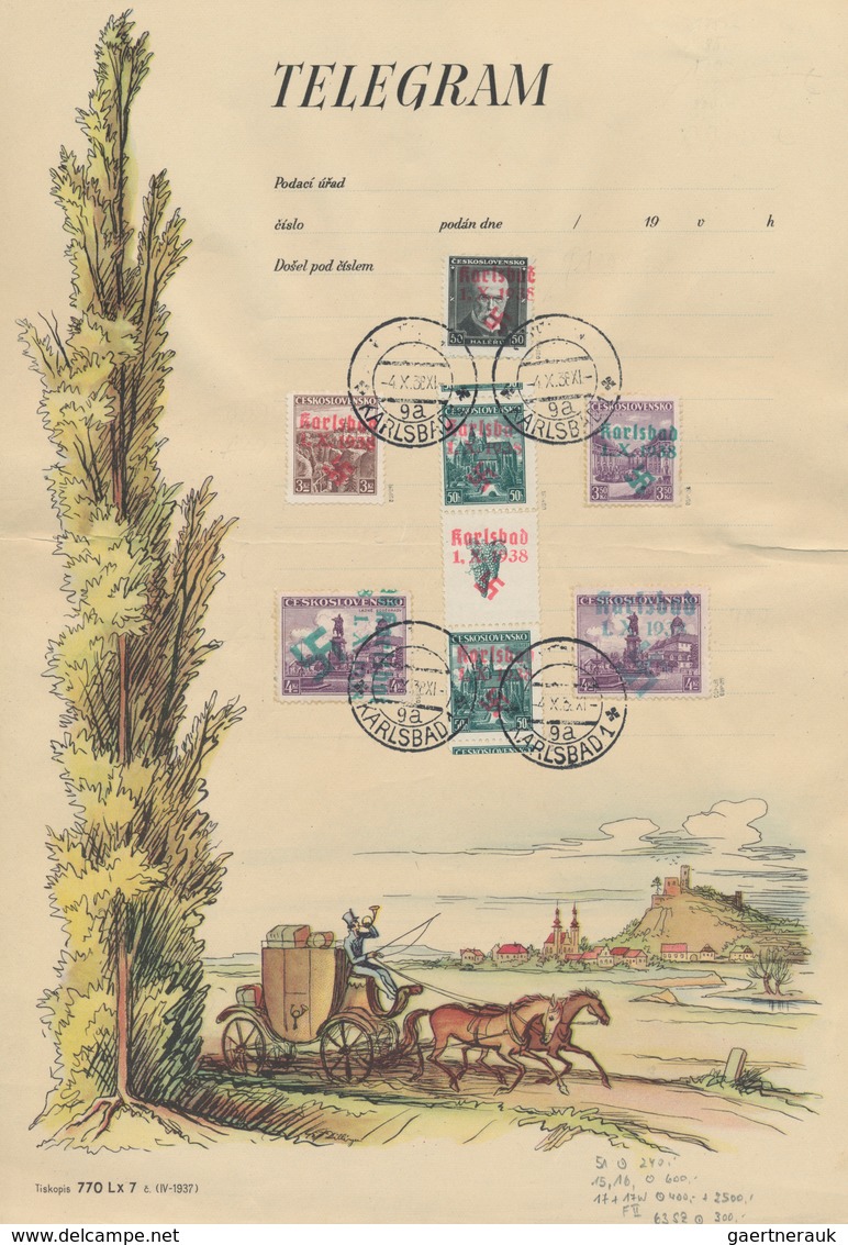 01334 Sudetenland - Karlsbad: 1938, Eine Präsentation Von Insgesamt 42 Marken, Beginnend Mit Nummer 1 Auf - Région Des Sudètes