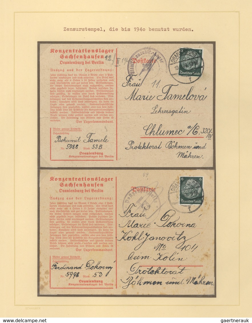 01416 KZ-Post: 1933/1945, DIE LANDROCK SAMMLUNG, sehr gehaltvolle Ausstellungs-Sammlung mit über 200 Beleg