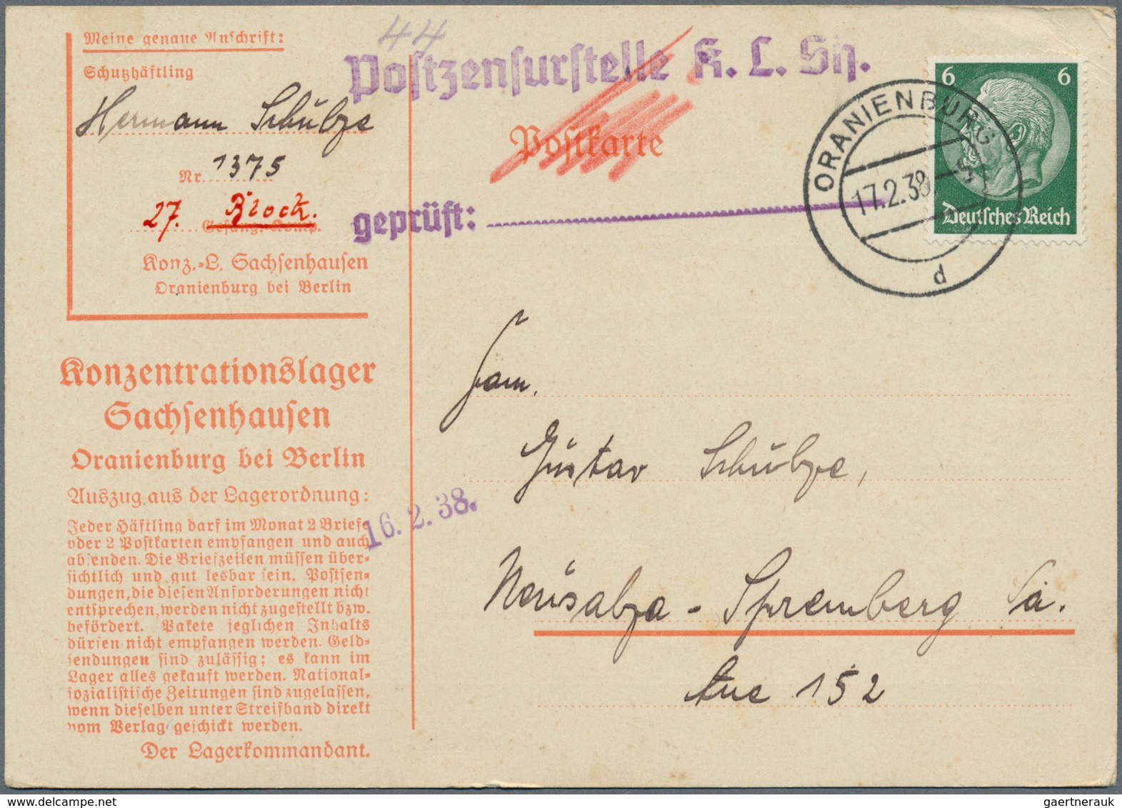 01417 KZ-Post: 1933/1945, sehr umfangreicher und detaillierter Sammlungsbestand mit ca. 260 Belegen im Bri