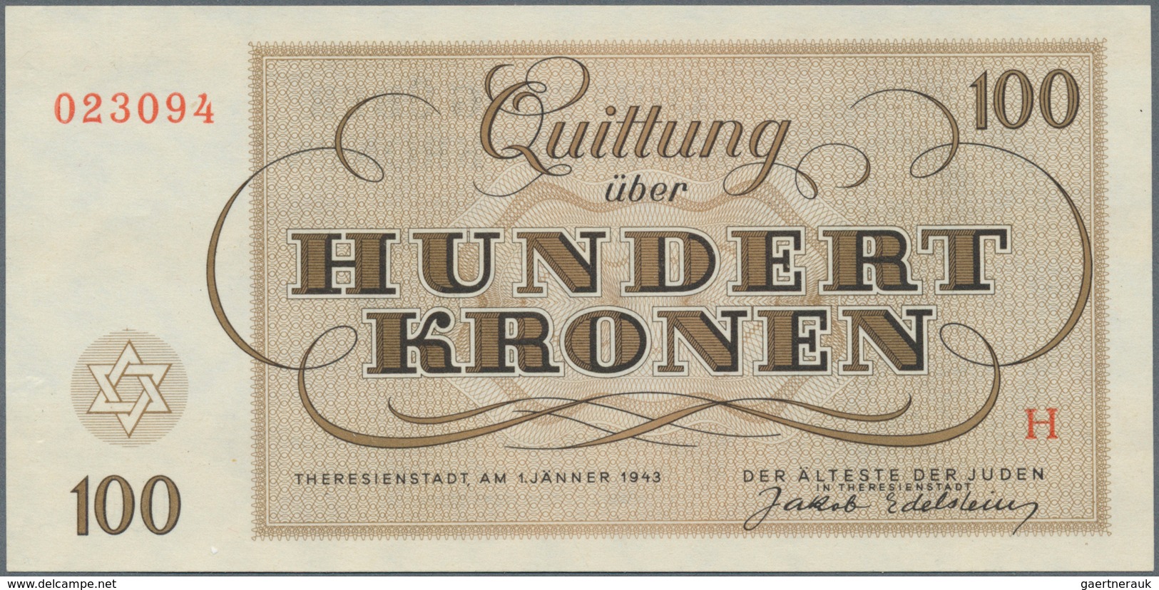 01418 KZ-Post: 1940/1944, Sammlung Mit Ca. 80 Wertmarken Und Ca. 20 Geldscheinen Aus Konzentrationslagern - Lettres & Documents